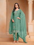 Mint Organza Chiffon Pant Suit 195214