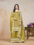 Mustard Gold Crush Palazzo Suit 195298 Closure View