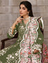 Mehendi Green Rayon Cotton Pant Suit 195654 Closure View