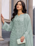 Mint Heavy Fox Georgette Pant Suit 195661 Closure View
