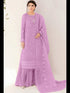 Lavender Heavy Organza Sharara Suit 195675