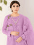 Lavender Heavy Organza Sharara Suit 195675 Closure View