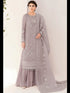 Grey Heavy Organza Sharara Suit 195677