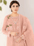Peach Heavy Organza Sharara Suit 195678 Closure View