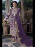 Purple Heavy Fox Georgette Palazzo Suit 195681