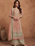 Baby Pink Heavy Pv Vichitra Palazzo Suit 195946