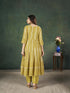 Yellow Georgette Pant Suit 195979 Closure View