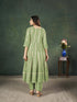 Green Georgette Pant Suit 195981 Closure View