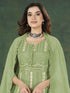 Green Georgette Pant Suit 195981 Back View