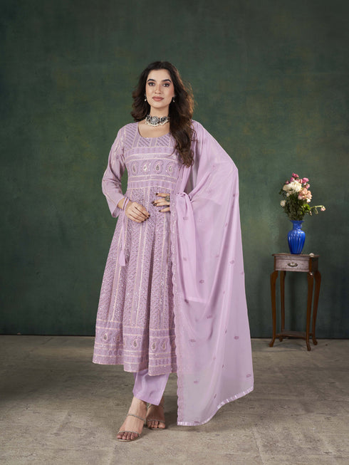 Lavender Georgette Pant Suit 195980