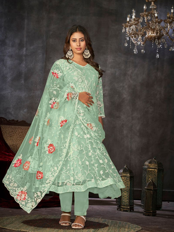 Pista Net Anarkali Suit 199177