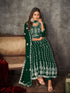 Green Net Anarkali Suit 199181 Closure View