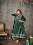 Green Net Anarkali Suit 199181