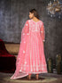 Peach Net Anarkali Suit 199184 Back View