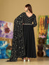 Black Georgette Anarkali Dress 199185 Back View