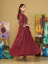 Maroon Georgette Anarkali Dress 199188 Back View