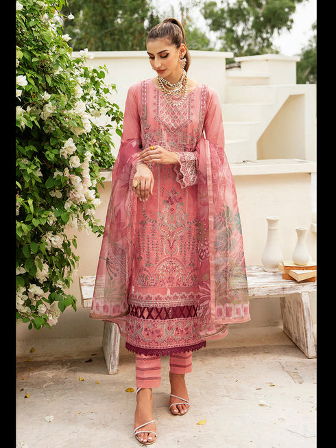 Pink Heavy Rayon Pant Suit 199194