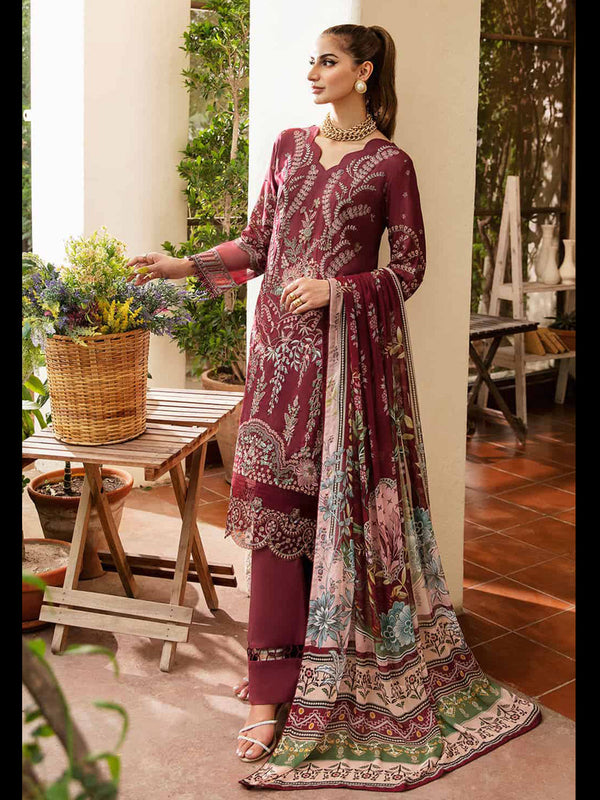 Maroon Heavy Rayon Pant Suit 199196