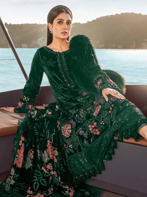 Green Rayon Pant Suit 199199 Closure View