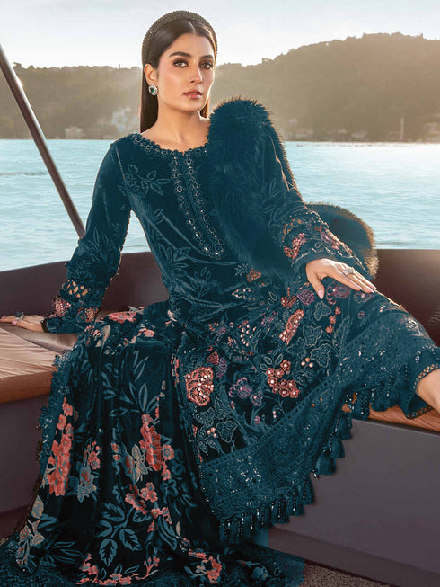 Teal Rayon Pant Suit 199200 Closure View