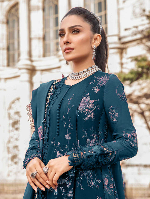 Light Teal Rayon Pant Suit 199206 Closure View