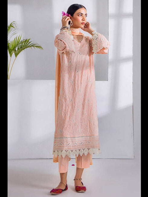 Peach Heavy Cotton Pant Suit 199208