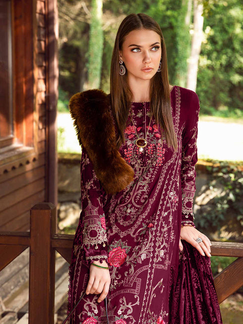 Burgundy Rayon Pant Suit 199329 Closure View