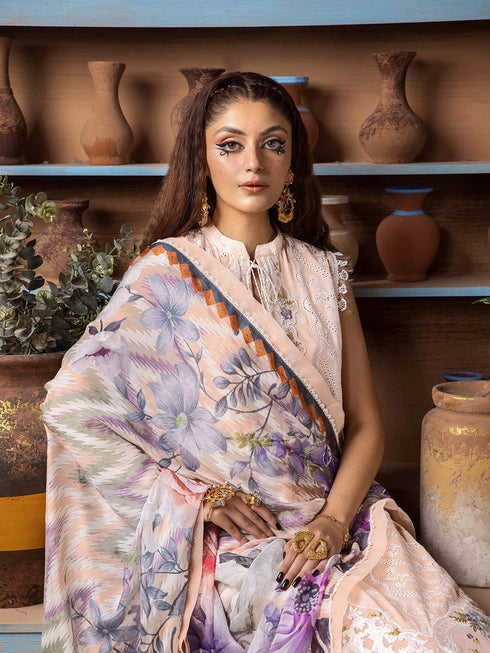 Peach Heavy Cotton Pant Suit 199334 Back View