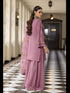Mauve Georgette Pant Suit 199351 Closure View