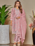 Pink Heavy Organza Pant Suit 199356