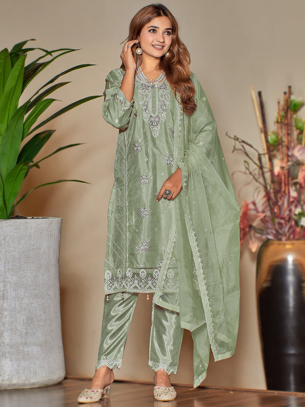 Pista Heavy Organza Pant Suit 199357