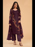 Wine Georgette Pant Suit 199465