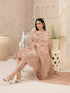 Light Brown Heavy Organza Pant Suit 199570 Back View