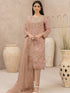 Light Brown Heavy Organza Pant Suit 199570