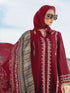 Red Rayon Pant Suit 199575 Closure View