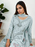 Sky Blue Georgette Pant Suit 199580 Closure View