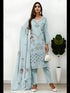 Sky Blue Georgette Pant Suit 199580
