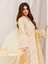 Cream Rayon Pant Suit 199581 Closure View