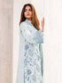 Sky Blue Heavy Cotton Pant Suit 199582 Closure View