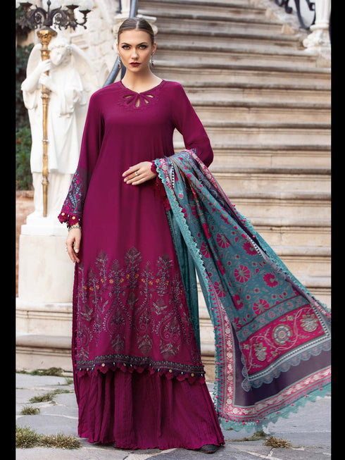 Wine Rayon Palazzo Suit 199770