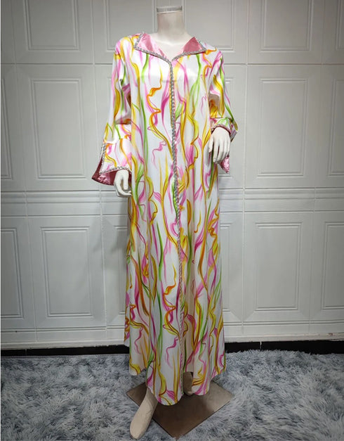 Diamond Dazzle, Loose Fit: Effortless Elegance with a Touch of Sparkle Abaya