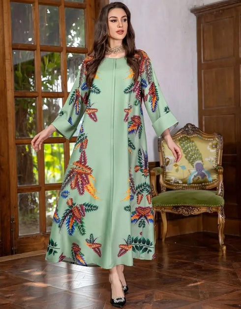 ffortless Sparkle: Diamond-Accented Abaya for Everyday Elegance