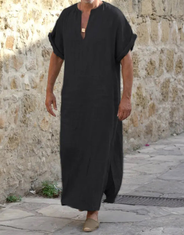 Leisure Thobe: Half-Sleeve Style with a Vintage Touch