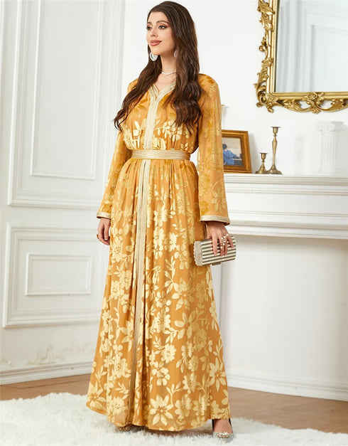 Timeless Elegance Meets Comfort: Embroidered Velvet Abaya