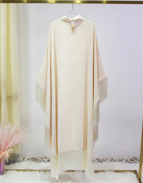 Timeless Grace: Tassel-Detailed Abaya for Effortless Elegance