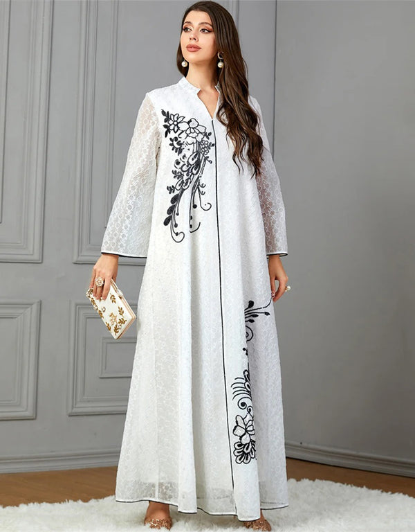Relaxed Elegance: Embroidered Abaya for Everyday Comfort