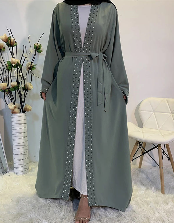 Modern Elegance: Beaded Abaya for Fashionable Comfort