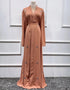 Flowing Elegance: Open Abaya Kimono, a Dubai-Turkey Fusion Kaftan for Muslim Women