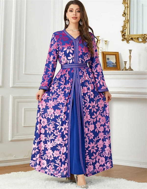 Timeless Elegance Meets Comfort: Embroidered Velvet Abaya