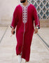 Arabic-Inspired Moroccan Kaftan: Casual Elegance in a Long Striped Dress for Muslim Men